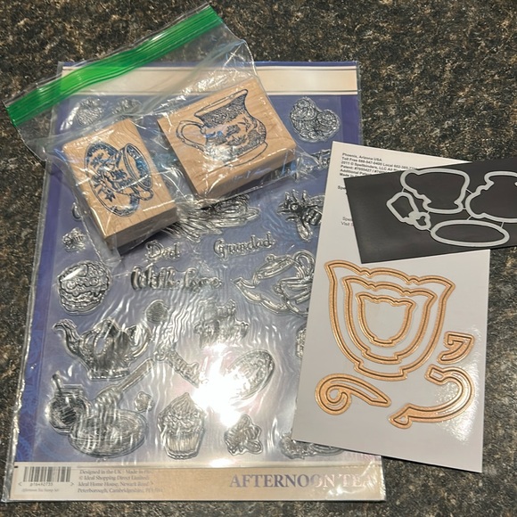 Afternoon Tea Themed Clear Stamps and dies - Picture 1 of 6